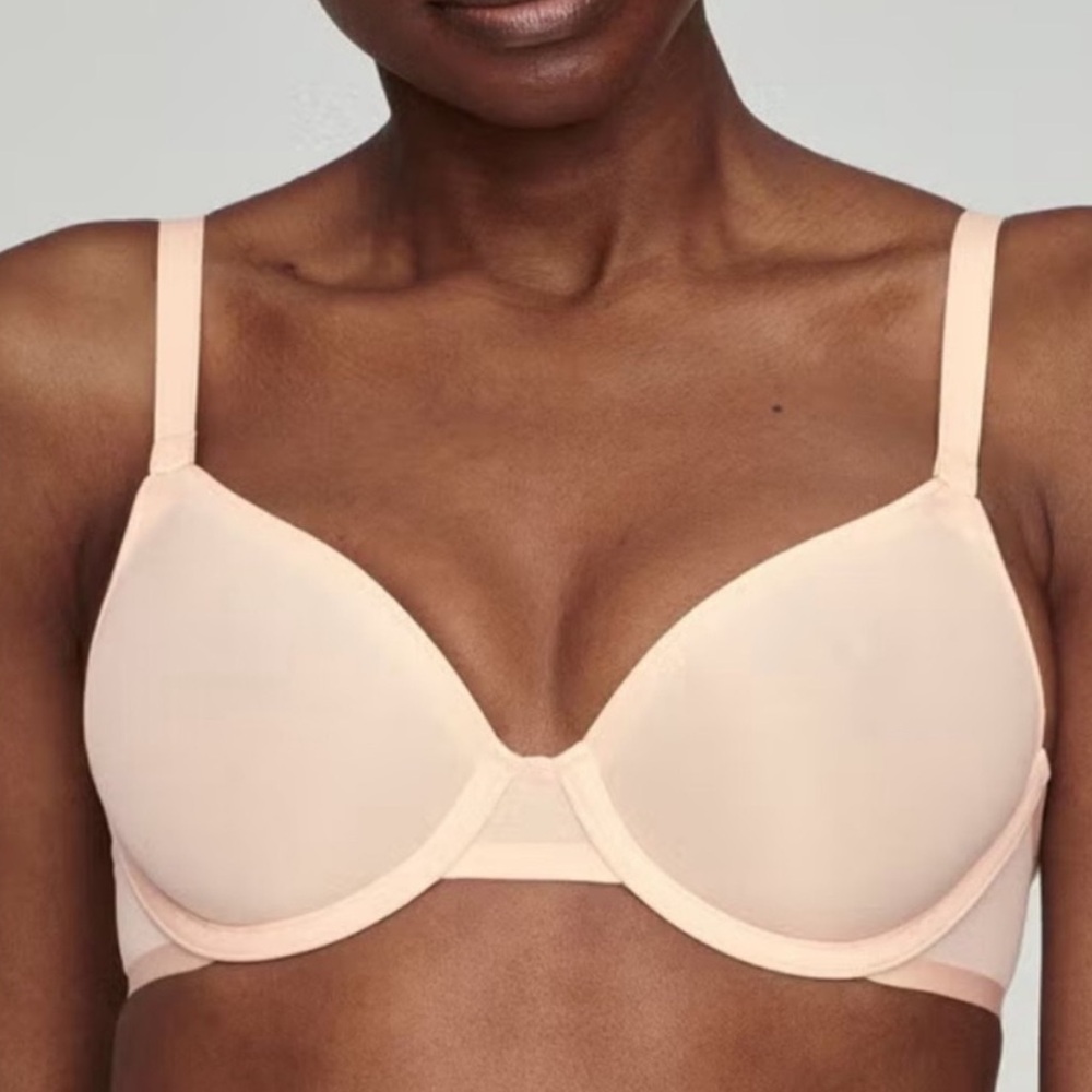 Cuup The Demi Mesh Bra in Blush SZ 30E NWT